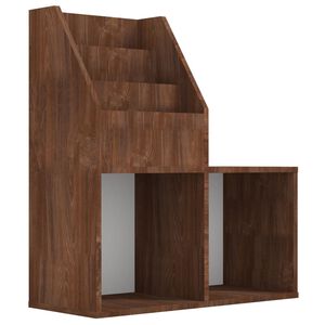 vidaXL Detsk&yacute; stojan na časopisy hned&yacute; dub 71x30x78,5cm spracov. drevo