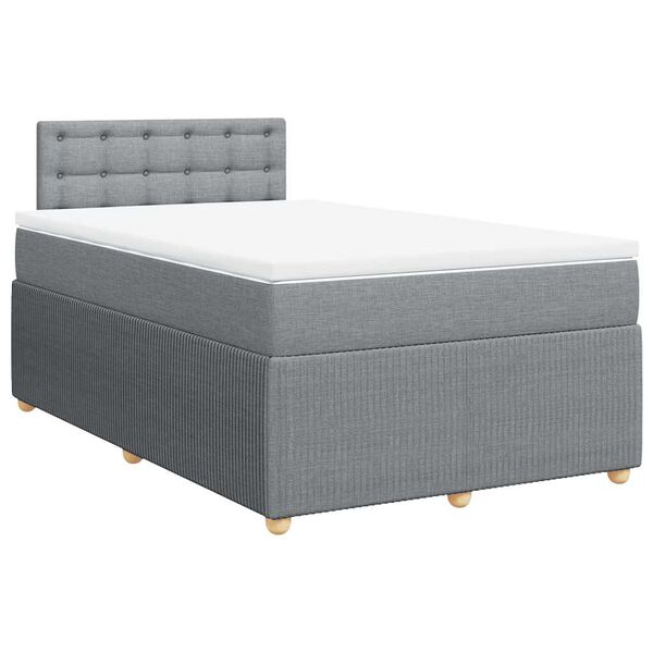 vidaXL Boxspring posteľ s matracom bledosiv&aacute; 120x200 cm l&aacute;tka