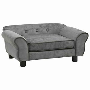 vidaXL Pohovka pre psa, tmavosiv&aacute; 72x45x30 cm, ply&scaron;