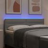 vidaXL LED hlavov&aacute; doska s čelnou doskou Svetlosiv&aacute; 160 cm Polyester