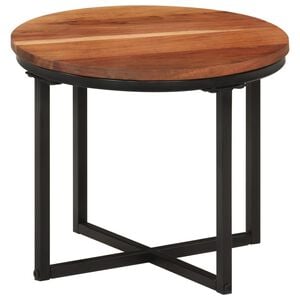 vidaXL Konferenčn&yacute; stol&iacute;k 35x35x30 cm ak&aacute;ciov&yacute; mas&iacute;v a železo