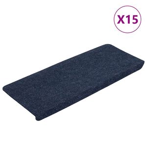 vidaXL Samolepiace n&aacute;&scaron;ľapy na schody 15 ks 65x24,5x3,5 cm modr&eacute;