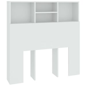 vidaXL Čelo postele so skrinkou biele 100x19x103,5 cm