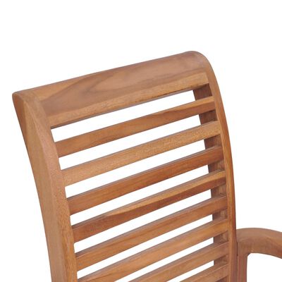 vidaXL Jedálenské stoličky 6 ks béžové sedáky tíkový masív