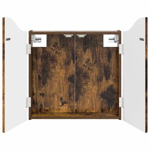 vidaXL Skriňa na terč Dymov&yacute; dub 56 x 12 x 63 cm Kompozitn&eacute; drevo