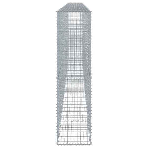 vidaXL Gabiónový kôš s krytom 800x50x200 cm pozinkované železo