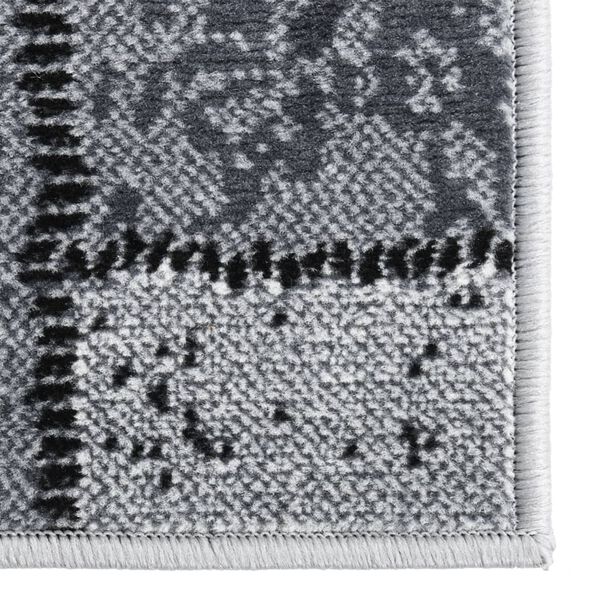 vidaXL Koberec beh&uacute;ň BCF siv&yacute; s kockovan&yacute;m vzorom 100x450 cm