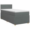 vidaXL Posteľ boxspring s matracom Tmavosiv&aacute; 90 x 190 cm L&aacute;tka