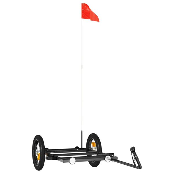 vidaXL Pr&iacute;ves na bicykel, čierny 122x53x28 cm, železo