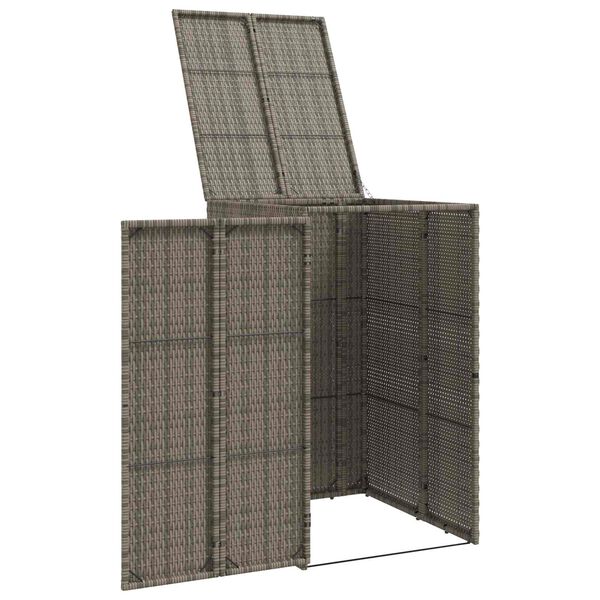 vidaXL Kôš na odpadky Sivá 65 x 80 x 115 cm Polyetylén