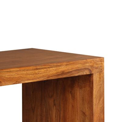 vidaXL Konzolový stolík, drevený masív s medovým náterom 110x40x76 cm