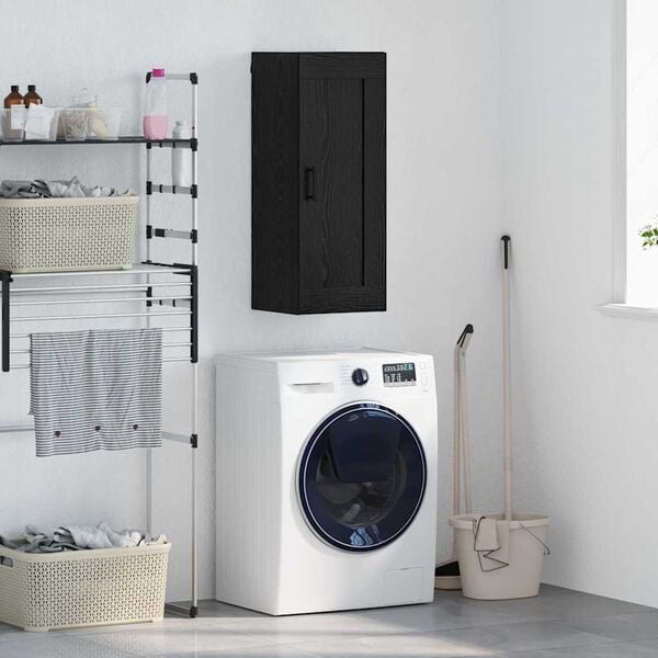 vidaXL N&aacute;stenn&aacute; skrinka Čierny dub 34,5 x 34 x 90 cm Kompozitn&eacute; drevo