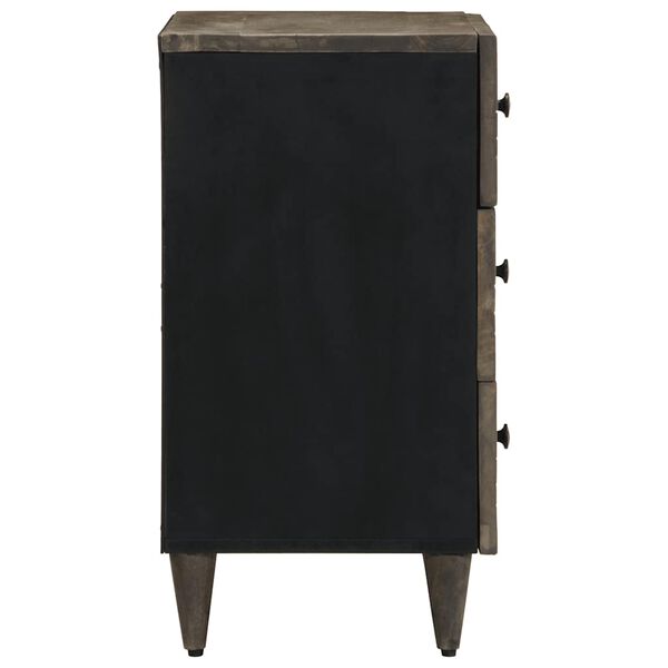 vidaXL Nočn&aacute; skrinka Svetlosiv&aacute; 50x33x60 cm Mas&iacute;vne drevo Mango