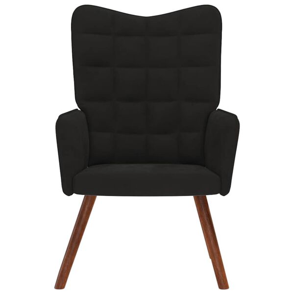 vidaXL Relaxačné kreslo čierne zamat