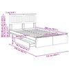 vidaXL &Uacute;ložn&aacute; posteľ Sonoma dub 120 x 200 cm Kompozitn&eacute; drevo