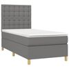 vidaXL Boxspring posteľ s matracom tmavosiv&aacute; 90x200 cm l&aacute;tka