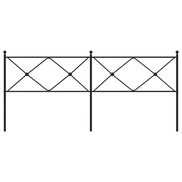 vidaXL Kovov&eacute; n&aacute;hradn&eacute; čelo postele čierne 200 cm