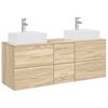 vidaXL Set kabinetov do k&uacute;peľne 3 ks Dub sonoma 129 x 41 x 79.5 cm