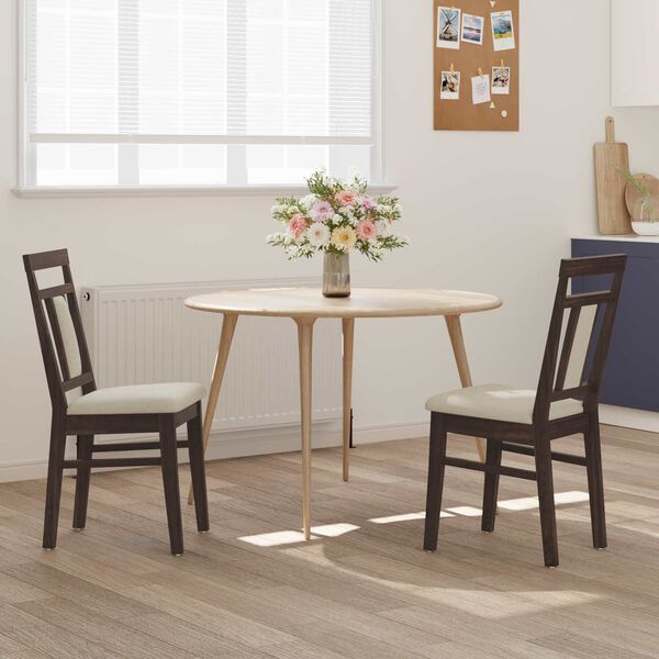 vidaXL Jed&aacute;lensk&aacute; stolička 2 pcs Svetlohned&aacute; a svetl&aacute;