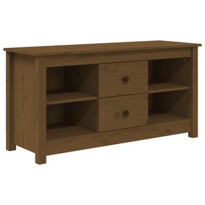 vidaXL TV skrinka medovo-hned&aacute; 103x36,5x52 cm mas&iacute;vna borovica