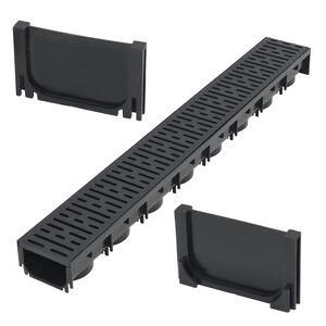 vidaXL Odvodňovac&iacute; žľab plastov&yacute; 1 m