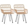 vidaXL Z&aacute;hradn&eacute; stoličky 2 ks s opierkami r&uacute;k 56x64x80 cm PE Rattan