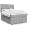 vidaXL Boxspring posteľ s matracom bledosiv&yacute; 140x190 cm l&aacute;tka