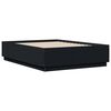 vidaXL Posteľný rám s LED svetlami čierny 120x190 cm kompozitné drevo