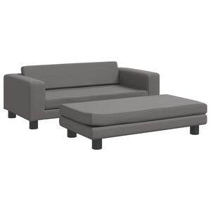 VidaXL Pelech pre psa s nadstavcom, siv&yacute; 100x50x30 cm, umel&aacute; koža
