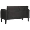 vidaXL Loveseat Sofa Black 110 cm Umel&aacute; koža