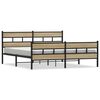 vidaXL Kovov&yacute; posteľn&yacute; r&aacute;m bez matraca dub sonoma 183x213 cm