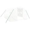 vidaXL Sklen&iacute;k s oceľov&yacute;m r&aacute;mom biely 12 m&sup2; 4x3x2 m