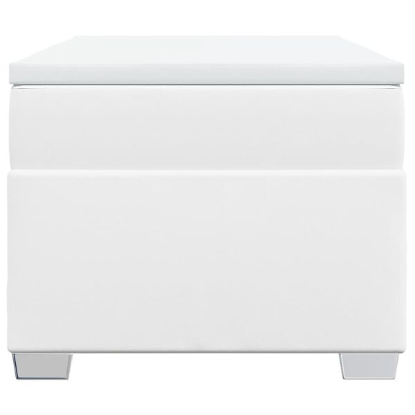 vidaXL Boxspring posteľ s matracom biela 100x200 cm umel&aacute; koža