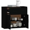 vidaXL Komoda čierna 80x33x70 cm spracované drevo