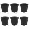 vidaXL Kulat&yacute; kvetin&aacute;č 6 pcs Čierna &Oslash; 17 x 14 cm Plast