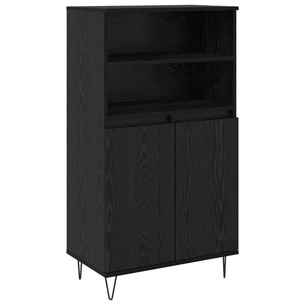 vidaXL Highboard Čierna 60 x 36 x 110 cm Kompozitn&eacute; drevo