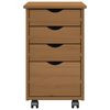 vidaXL Kolieskov&aacute; skriňa s kolesom MOSS Medov&aacute; Hned&aacute; 34 x 39 x 56 cm