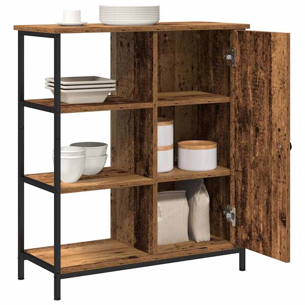 vidaXL Servírovacia skriňa Staré drevo 70 x 30 x 80 cm