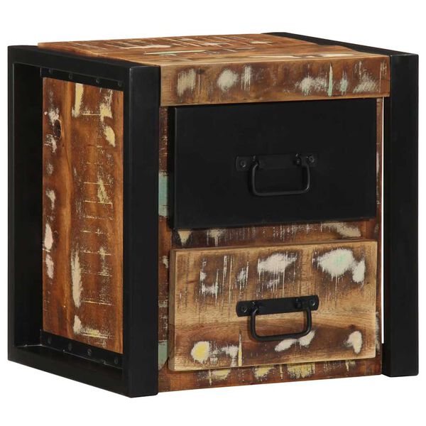 vidaXL Nočné skrinky 2 ks Viacfarebné Rekultivované masívne drevo