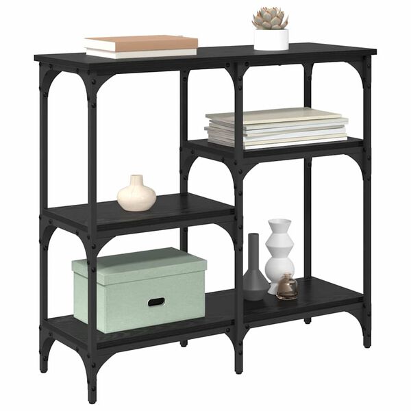 vidaXL Konzolov&yacute; st&ocirc;l Čierny dub 80 x 29 x 75 cm Kompozitn&eacute; drevo