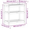 vidaXL Stôl na presádzanie s policami hnedý 82,5x45x86,5 cm borovica