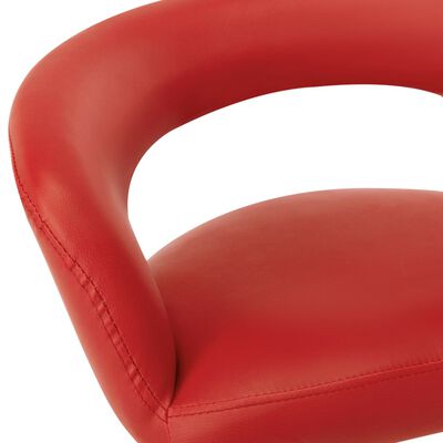 vidaXL Jedálenské stoličky 2 ks červené umelá koža