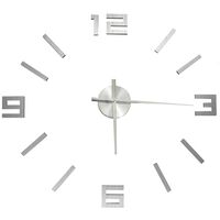 vidaXL 3D nástenné hodiny s moderným dizajnom strieborné 100 cm XXL