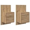 vidaXL N&aacute;stenn&aacute; nočn&aacute; skrinka 2 pcs Remeseln&yacute; dub 48,5 x 32,5 x 80 cm