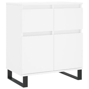 vidaXL Komoda biela 60x35x70 cm spracovan&eacute; drevo