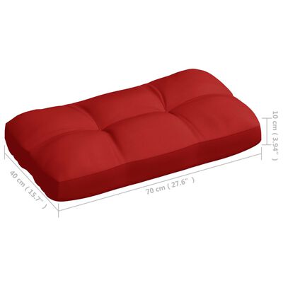 vidaXL Podložky na paletovú sedačku 7 ks červené
