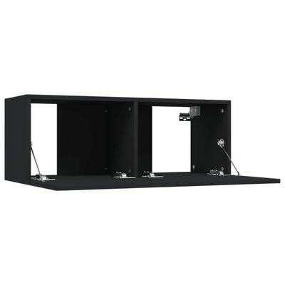 vidaXL TV stolíky 2 ks čierne 80x30x30 cm spracované drevo