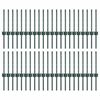 vidaXL Plotové stĺpy 44 pcs Zelená 80 cm Oceľ