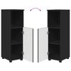 vidaXL Sada k&uacute;peľňov&eacute;ho n&aacute;bytku 5 pcs Čierna Spracovan&eacute; drevo a kov