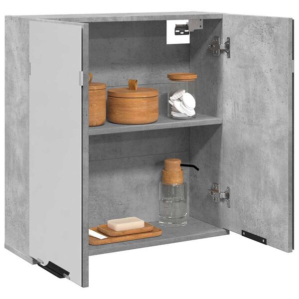 vidaXL Zrkadlová skrinka do kúpeľne Betónová sivá 64x20x66,5 cm